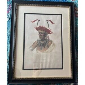 Chon-Man-I-Case, Otto Native American Mckenny & Hall Lithograph Framed